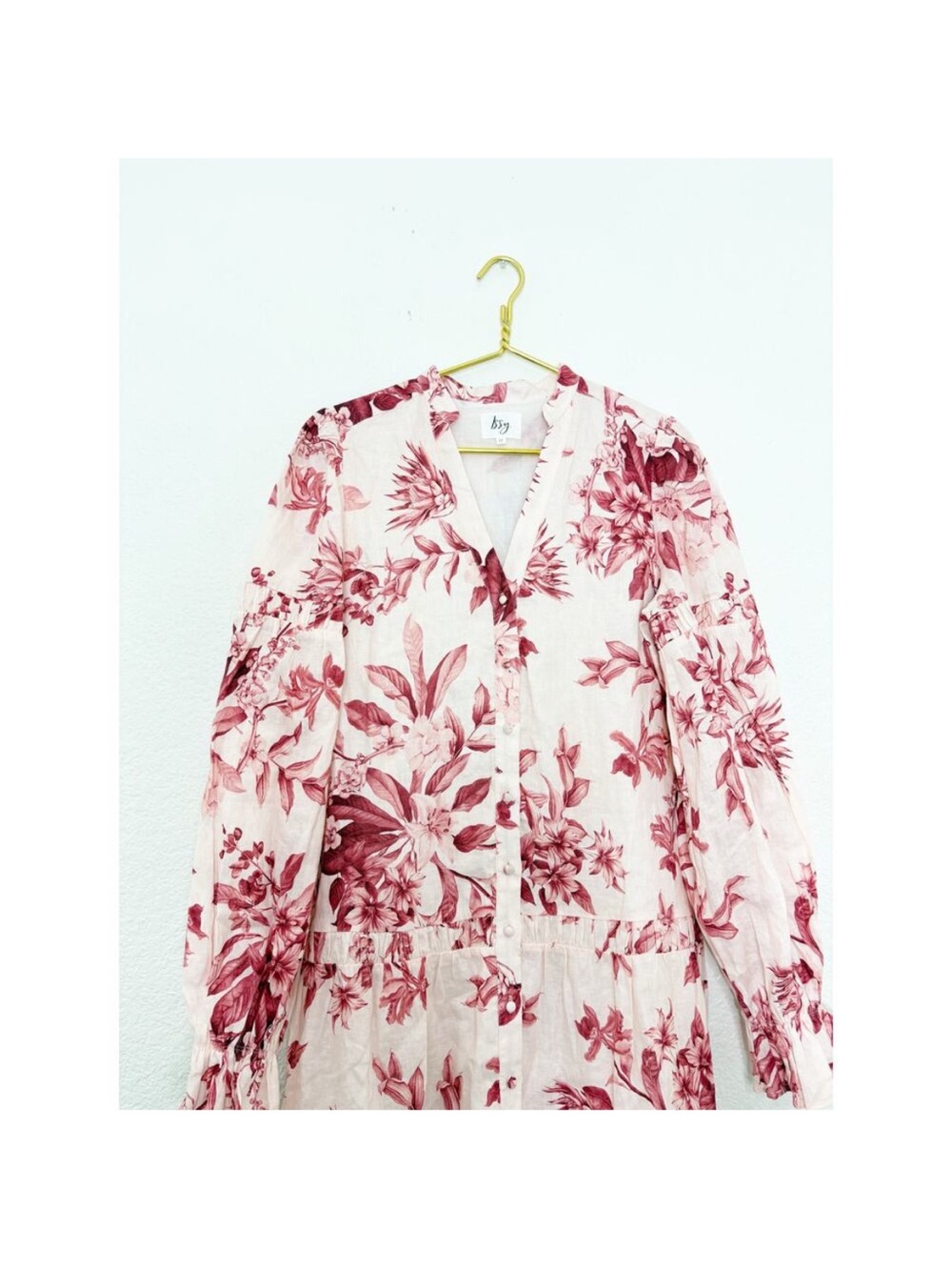 Issy Rumor Maxi Dress In Protea Size 12 Linen Floral Coquette Cottagecore Modest - Picture 8 of 12